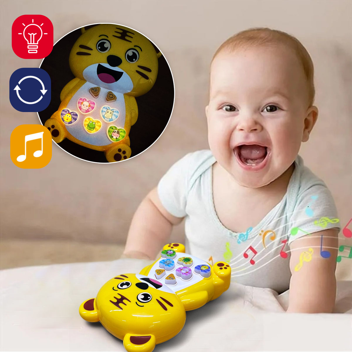 Miniatura 4 de Piano Musical Tigre Infantil AT228